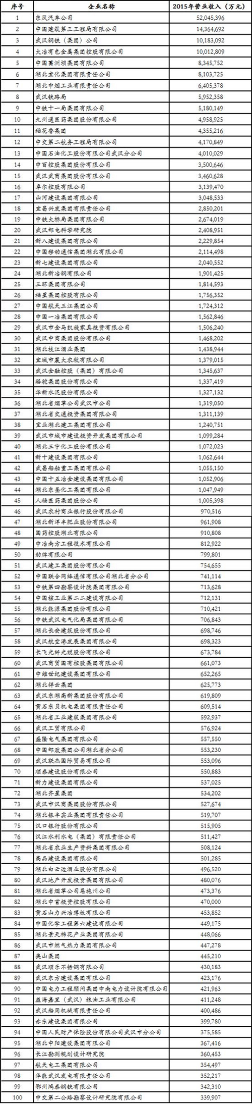 集团公司入选2016湖北企业100强-乐玩